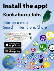 banner with link to install the Kookaburra Jobs app