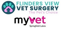 Flinders View Veterinary Surgery & MyVet Springfield Lakes logos